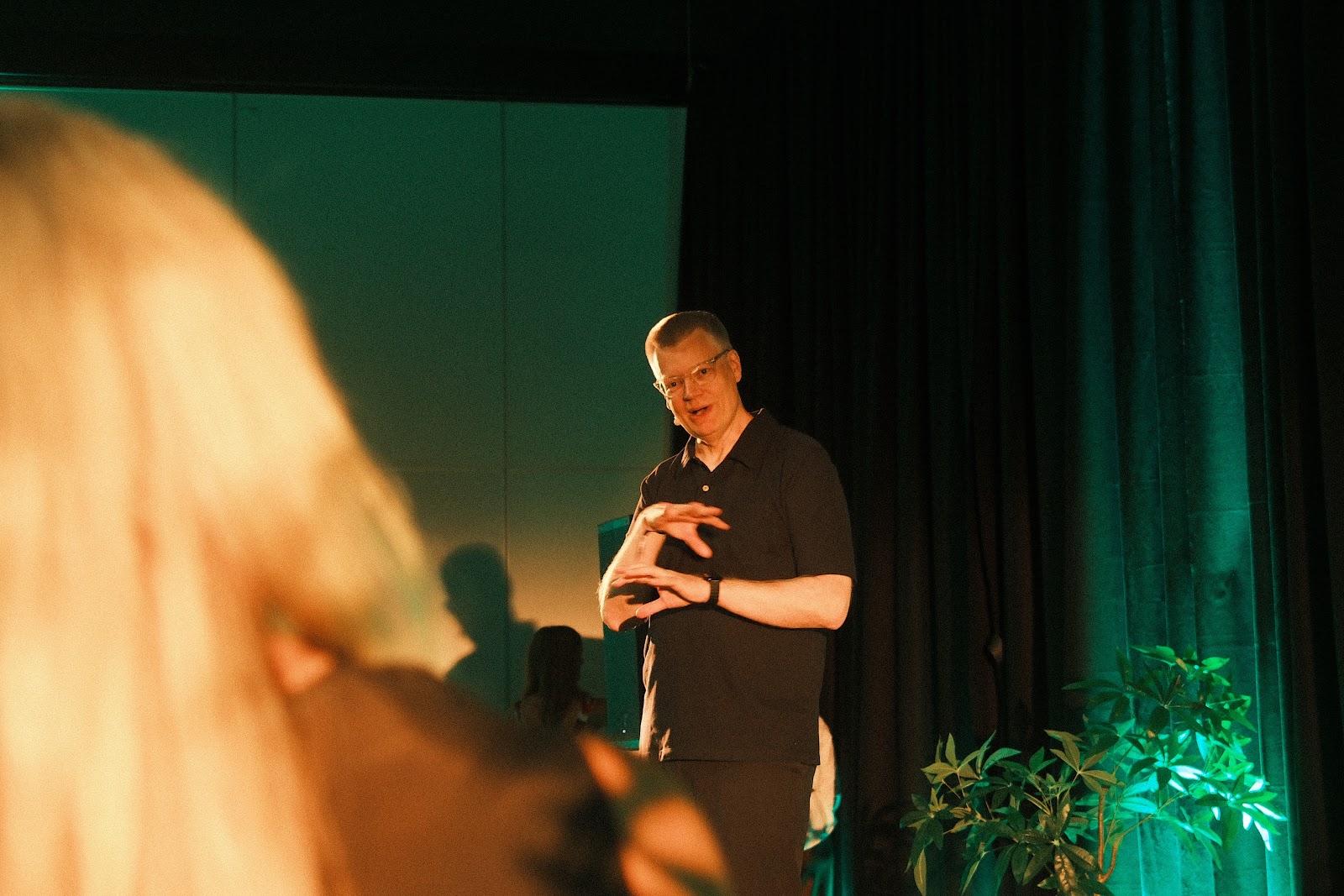 Keynote speaker on stage at Board Summit 2026
